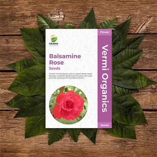 Balsamine Rose Flower - Flower Seeds Pack of 100